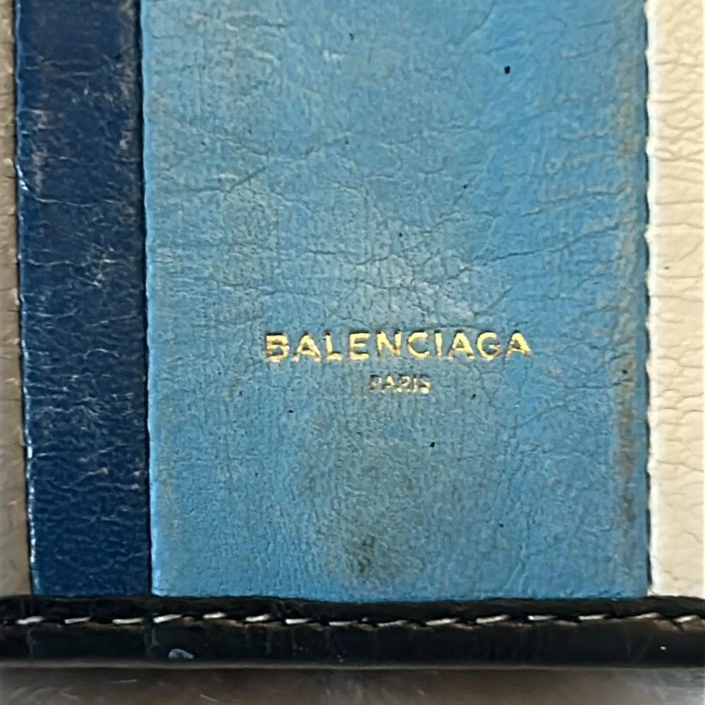 Balenciaga Bazaar small multi colored leather  bifold card holder wallet - Picture 3 of 17